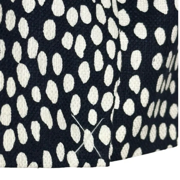 J. Crew NWT Navy White Oncilla Print Cotton Basketweave Sleeveless Sheath Dress - Picture 10 of 12